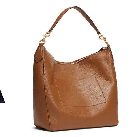 Like New Tory Burch Moose Perry Hobo Bag Leather Boho Slouchy Purse & Dustbag - Picture 3 of 7